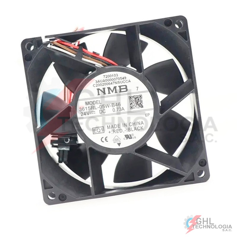 VENTILADOR NMB 3615RL-05W-B46  24V  0.73A  92MM X 92MM X 38 MM