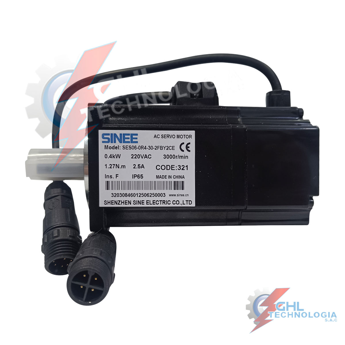 KIT SERVOMECANISMO SINEE 220VAC 1.27Nm 0.4KW 3000RP 3 motor sinee SES06-0R4-30-2FBY2CE