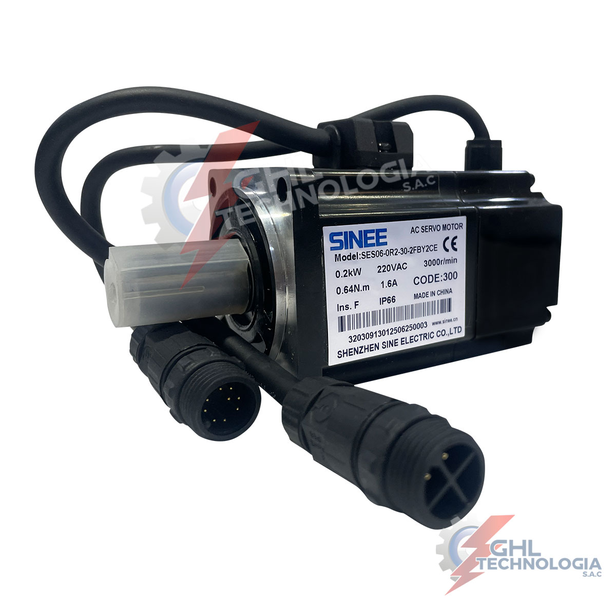 KIT SERVOMECANISMO SINEE 220VAC 0.64Nm 0.2KW 3000RPM 3 servo motor sinee SES06-0R2-30-2FBY2CE