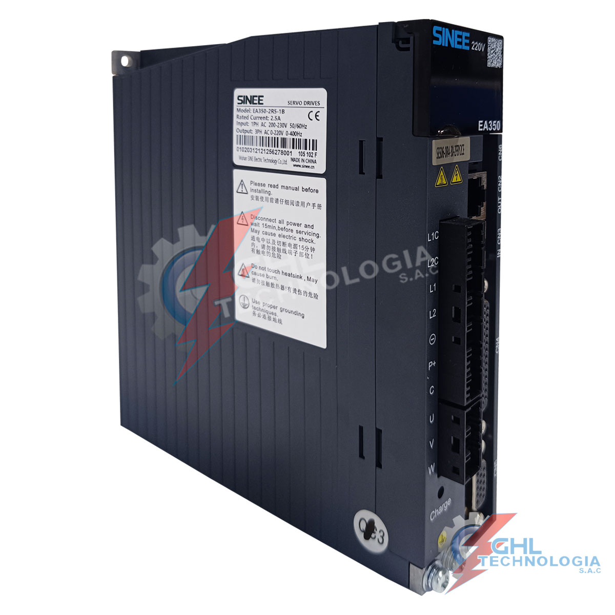 KIT SERVOMECANISMO SINEE 220VAC 1.27Nm 0.4KW 3000RP 2 Servo sinee EA350-2R5-18