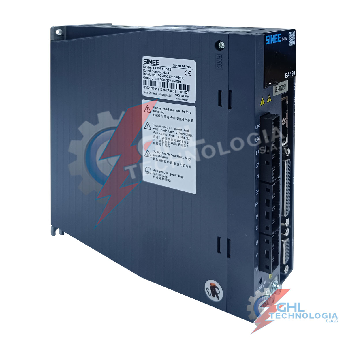 KIT SERVOMECANISMO SINEE 220VAC 5.39Nm 1.1KW 2000RPM 2 servo sinee EA350-6R2-2B