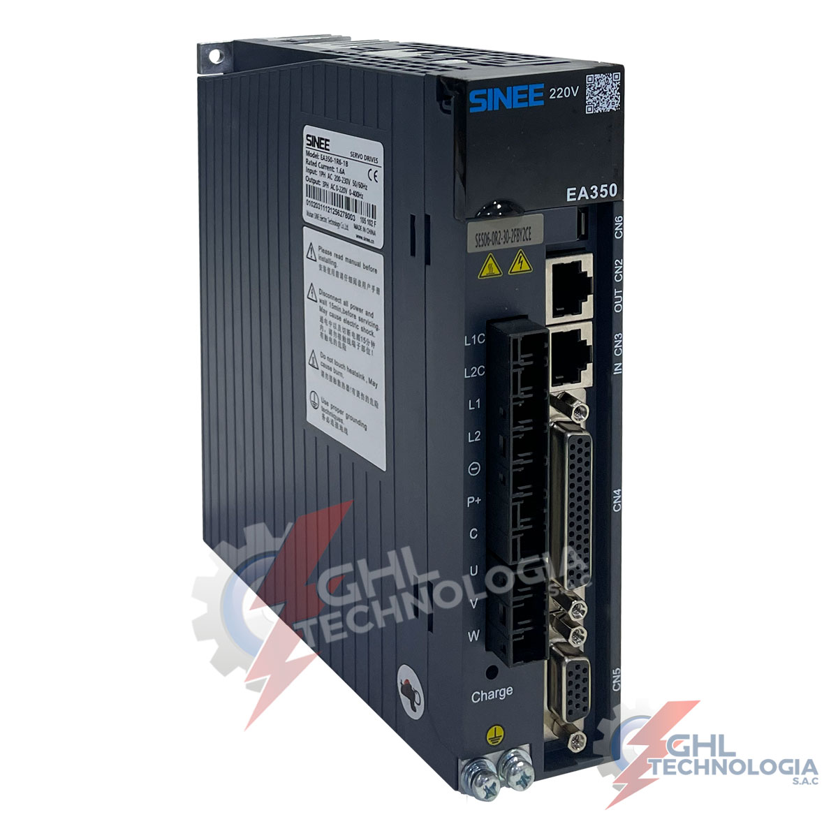 KIT SERVOMECANISMO SINEE 220VAC 0.64Nm 0.2KW 3000RPM 2 servo drive sinee EA350-1R6-1B