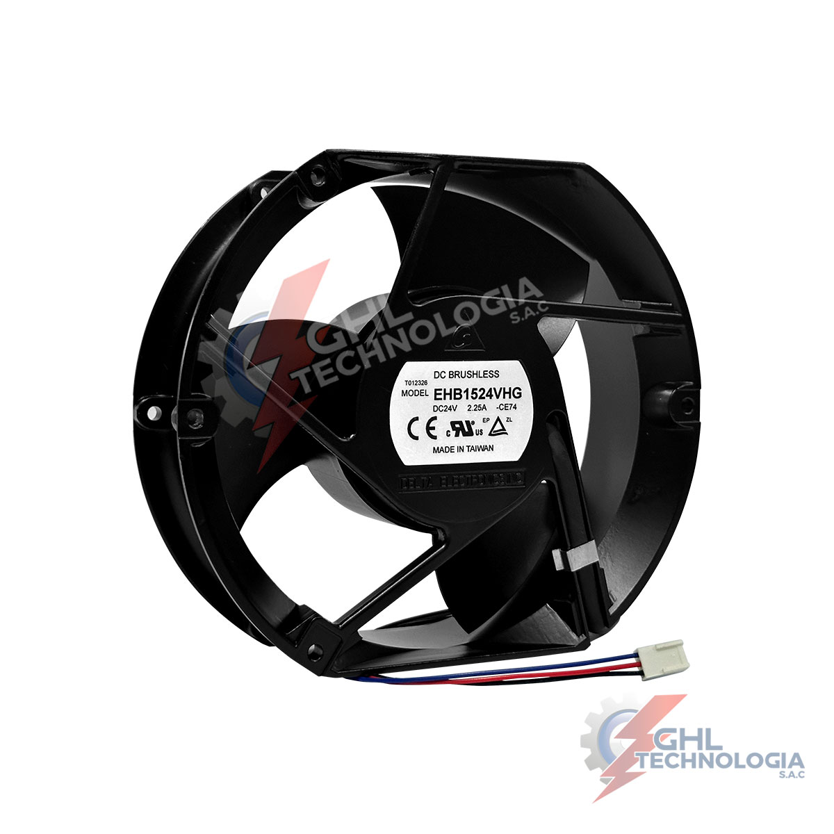 Ventilador 2.25A 24VDC 150mm X 150mm X 51mm 4000RPM 7.7m3/H 3 hilos – DELTA EHB1524VHG