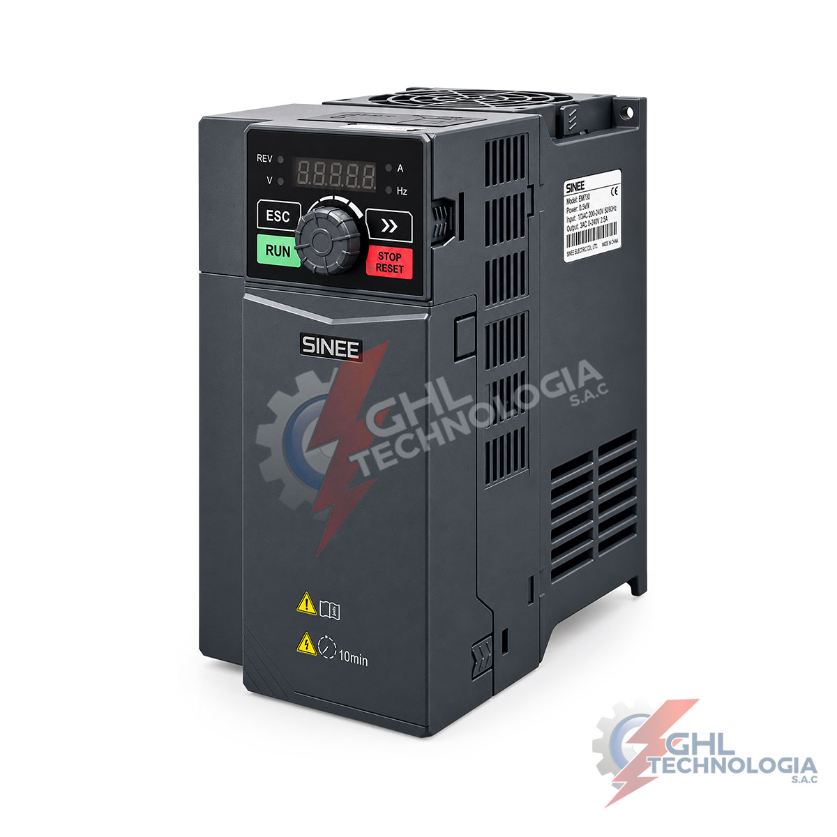 Variador solar para bomba 2.2KW Corriente 17 A. Alimentación 220-240 VAC/200-400VDC – Sinee EM730-2R2-2B-PVO
